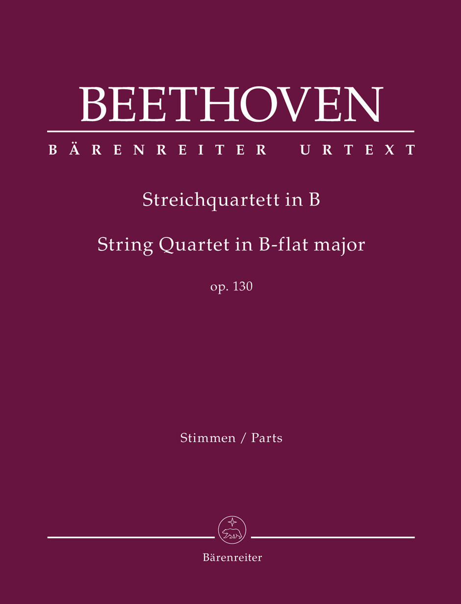 Streichquartett B-Dur op. 130  Ludwig van Beethoven  Bärenreiter-Verlag Quatuor à Cordes Set de partitions Urtext Classique : photo 1