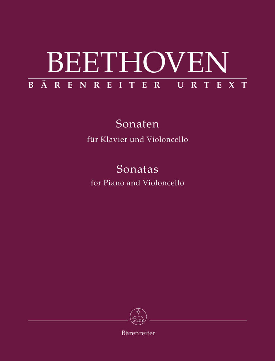 Sonata For Violoncello And Piano  Ludwig van Beethoven  Bärenreiter-Verlag Violoncelle et Piano Recueil Urtext Répertoire d
