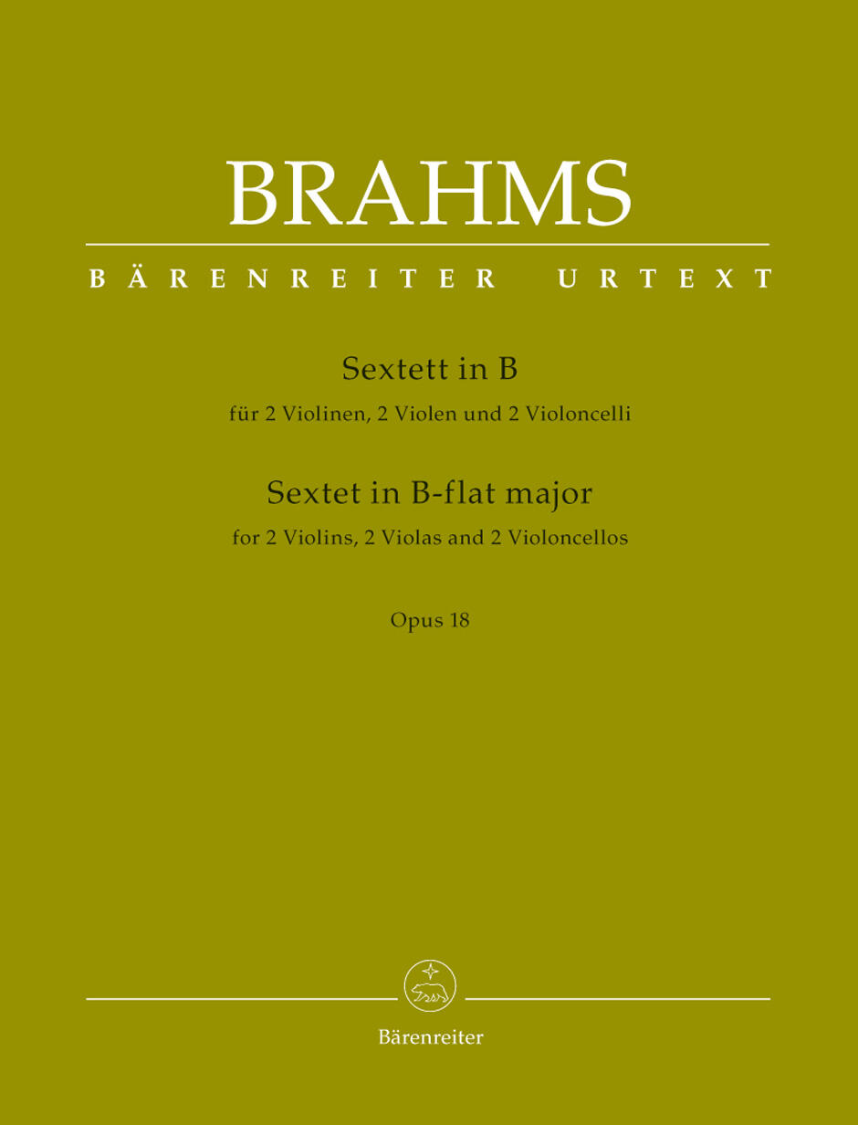 Sextet Bes Op.18  Johannes Brahms  Bärenreiter-Verlag 2 Violins, 2 Violas and 2 Violoncelli Score + Parties : photo 1