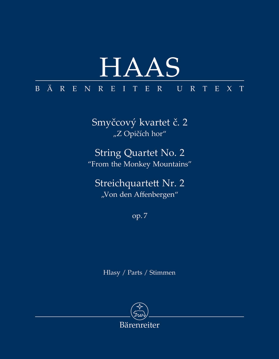 String Quartet no. 2 op. 7 From the Monkey Mountains Pavel Haas Ondrej Pivoda Bärenreiter-Verlag Quatuor à Cordes Set de partitions : photo 1