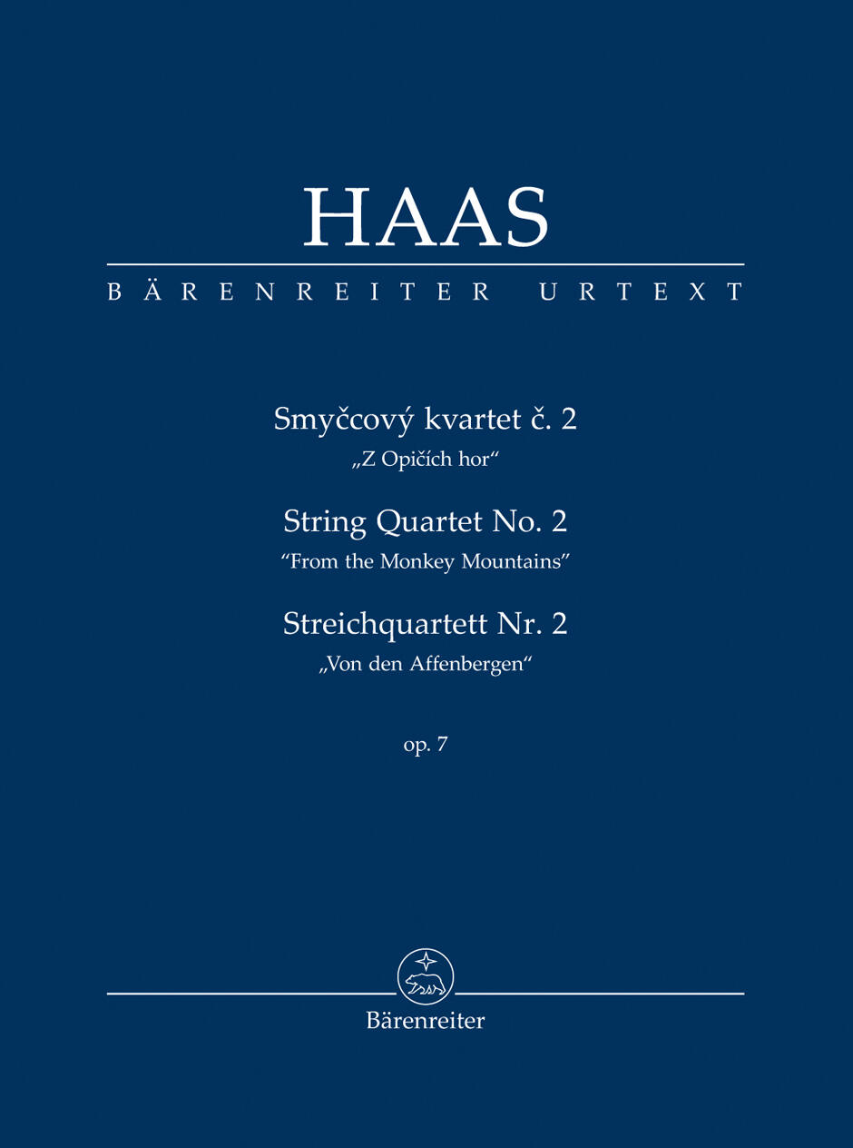 String Quartet no. 2 op. 7 From the Monkey Mountains Pavel Haas Ondrej Pivoda Bärenreiter-Verlag Quatuor à Cordes Conducteur de poche : photo 1