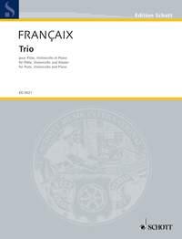 Trio for flute, violoncello and piano Jean Françaix  Flute, Violoncello and Piano Score + Parties : photo 1