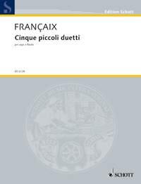 Cinque piccoli duetti for harp and flute Jean Françaix  Harp and Flute Recueil : photo 1