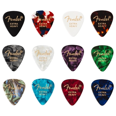 Fender 351 Celluloid Medley Bag of 12 Heavy