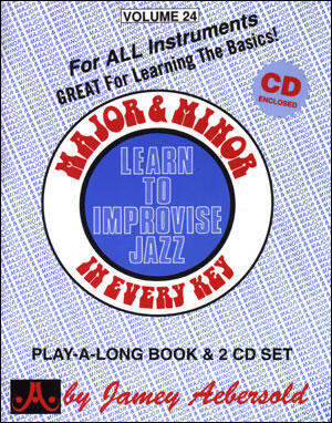 Vol. 24 Major and Minor Jazz Play-Along Vol. 24  Jamey Flute, Violin, Guitar, Clarinet, Trumpet, Saxophone, Trombone, Chords Recueil + 2 CDs Jamey Play-A-Long Pédagogie : photo 1
