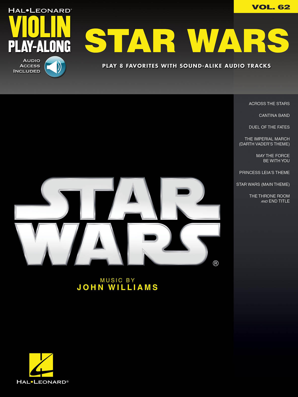 Star Wars (Violin) Violin Play-Along Volume 62 John Williams  Hal Leonard : photo 1