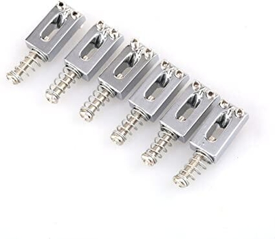 BMB STRAT STYLE SADDLES 10.5mm RECTANGULAR CHROME (6PCS)