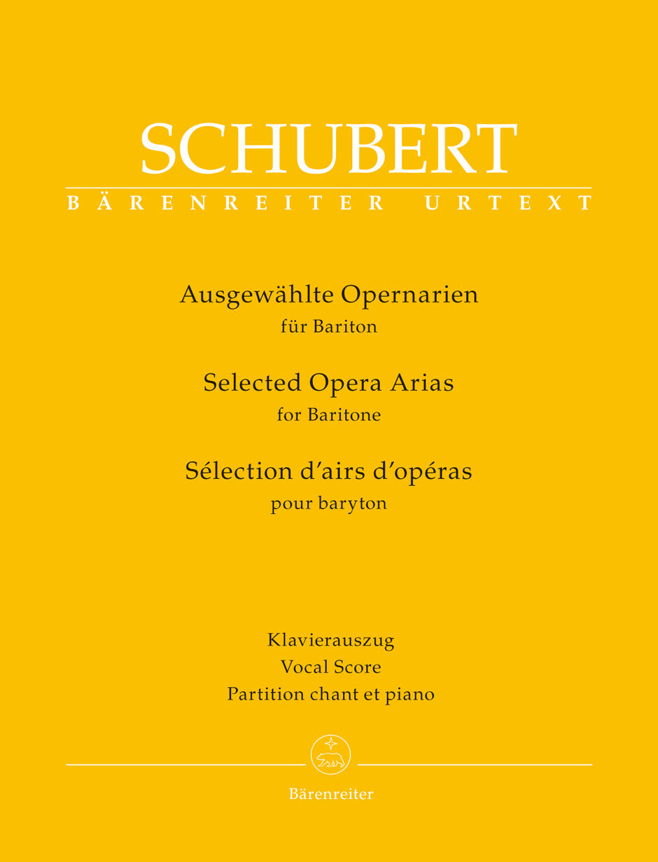 Selected Opera Arias For Baritone  Franz Schubert  Bärenreiter-Verlag Baritone Voice and Piano Vocal Score Urtext Classique : photo 1