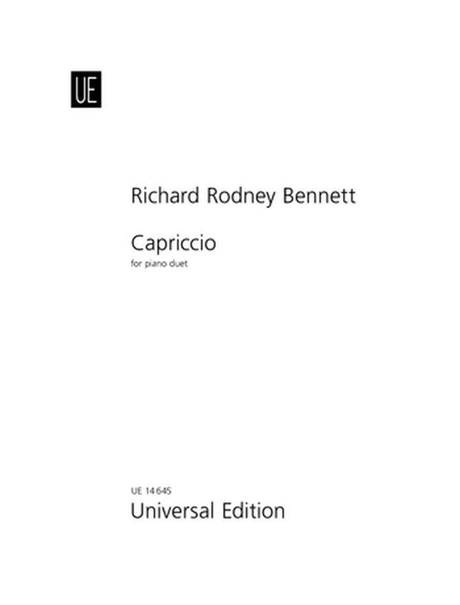 Capriccio  Richard Rodney Bennett  Piano, 4 Hands Recueil : photo 1