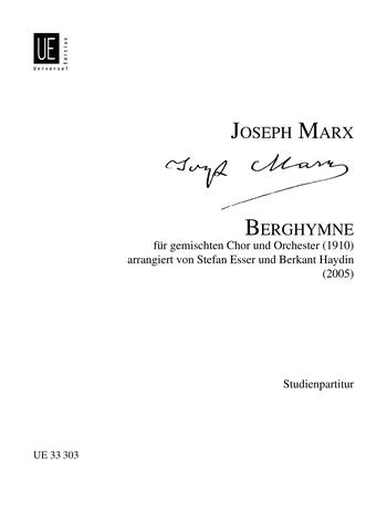 Berghymne  Joseph Marx  Mixed Choir (SATB) and Orchestra Conducteur de poche : photo 1