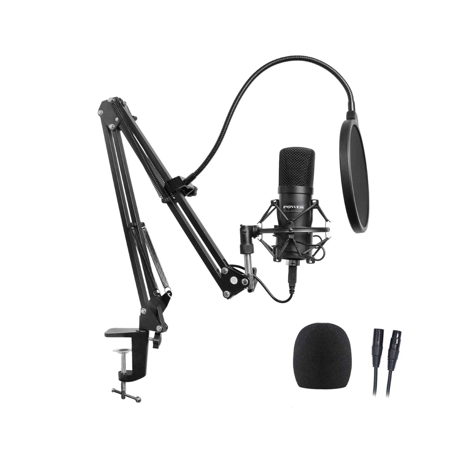 Power Studio Pack Microphone XLR + Stand + Accessories (VIBE B1 BUNDLE XLR) : photo 1