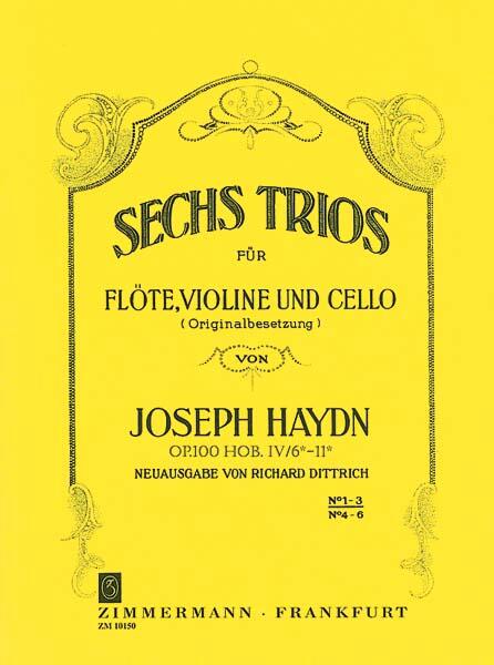 Six Trios For Flute, Violin And Cello  Franz Joseph Haydn  Flute/Violin/Cello Recueil  Classique : photo 1