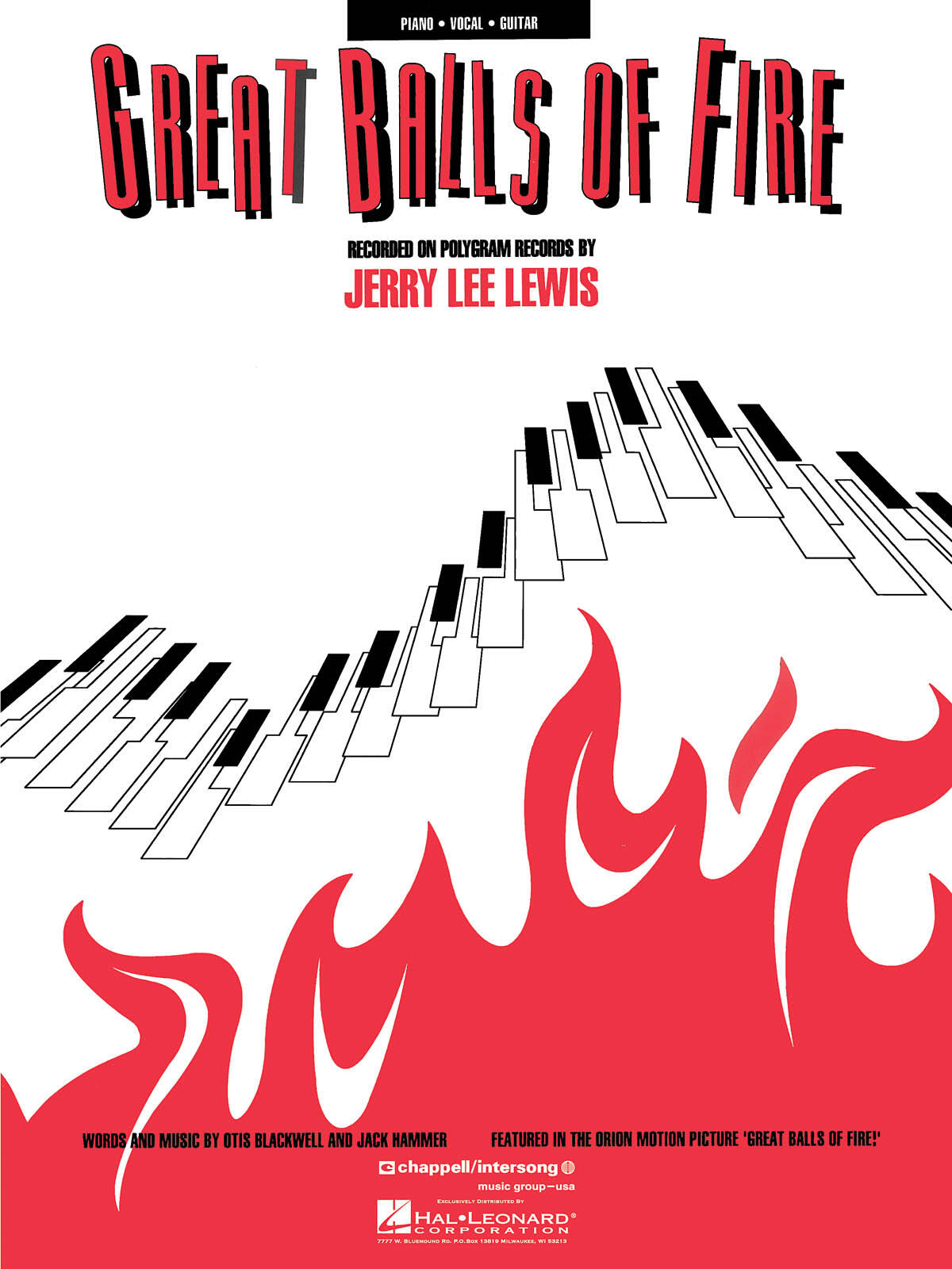 Great Balls of Fire    Piano, Chant et Guitare Recueil Piano Vocal : photo 1