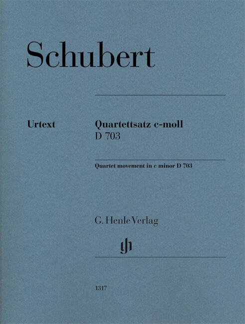 Quartet movement in D minor D 703  Franz Schubert  G. 2 Violins, Viola, Violoncello Set de partitions : photo 1