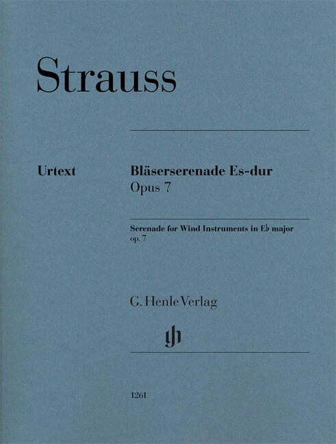 Serenade for Wind Instruments Op. 7 In E Flat Major Richard Strauss  G. Wind Ensemble Set de partitions : photo 1