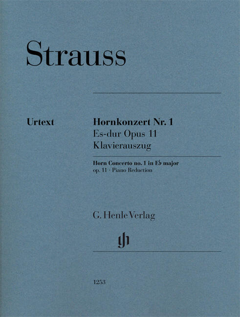 Horn Concerto No. 1 in E flat major Op. 11  Richard Strauss  G. Cor et Piano Réduction piano : photo 1