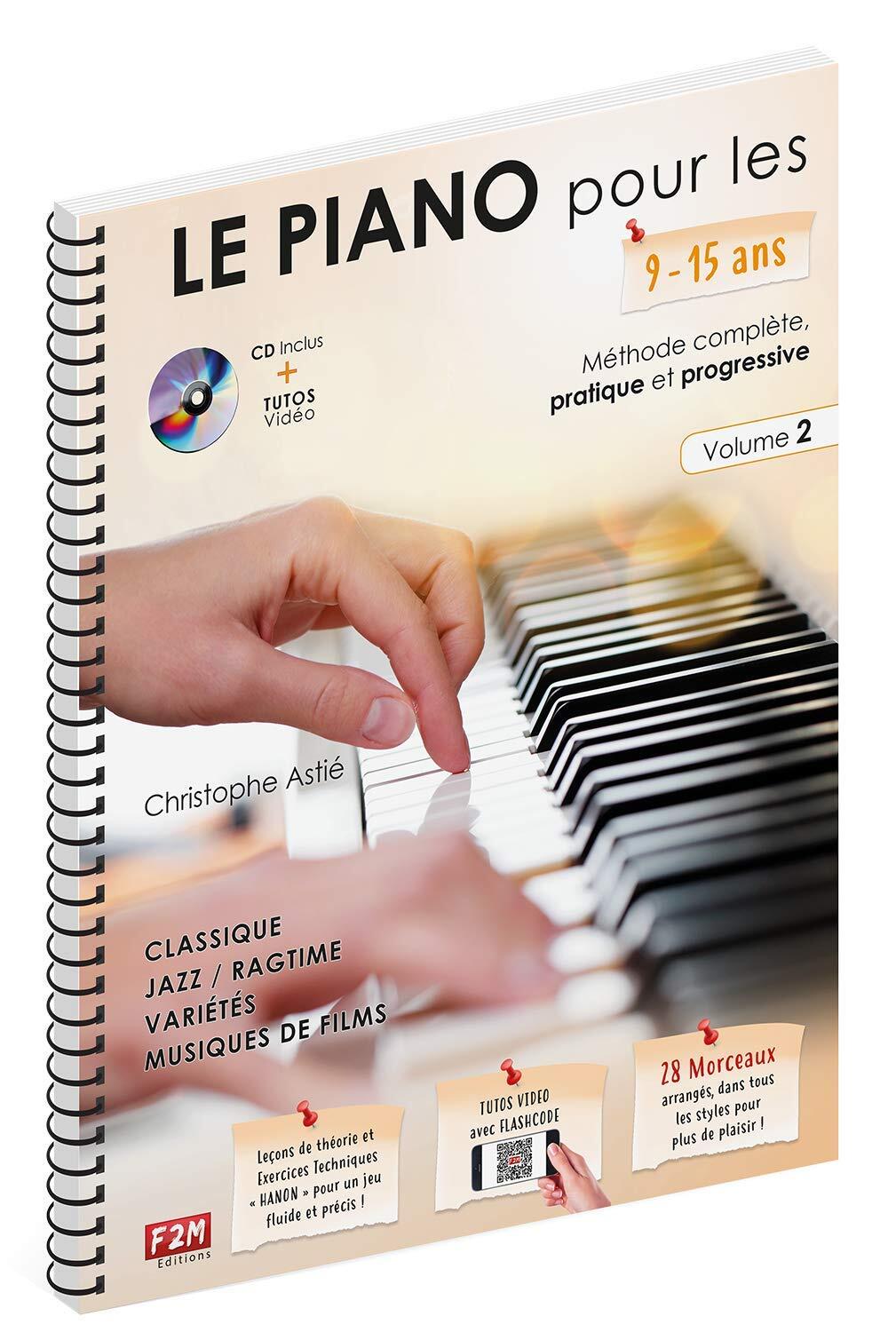 Edition F2M Le Piano Pour Les 9-15 Ans Volume 2 Christophe Astié : photo 1