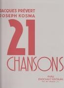 21 Chansons Receuil vol. 1  Joseph Kosma  Edition Vocal and Piano Recueil : photo 1