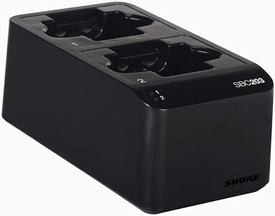 Shure SBC203-E USB charger for two SB903 Li-Ion batteries and / or SLXD1 or SLXD2 transmitter (s) including power supply