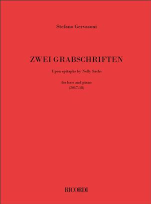 Ricordi Drei Grabschriften for bass and piano Stefano Gervasoni  Bass Voice and Piano Recueil   German INTERMEDIATE : photo 1