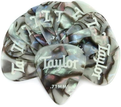 Taylor Celluloid Picks Abalone 0.71mm 12-Pack