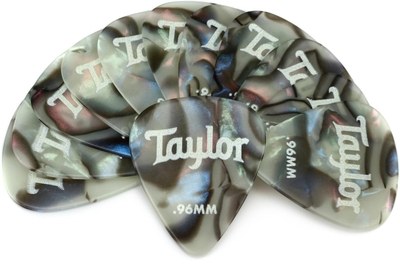 Taylor Celluloid Picks Abalone 0.96mm 12-Pack