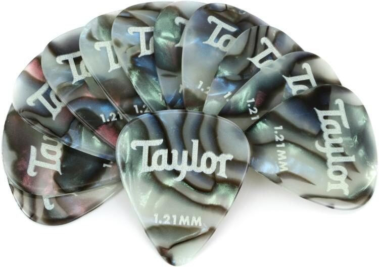 Taylor Celluloid Picks, Abalone, 1.21mm, 12-Pack : photo 1