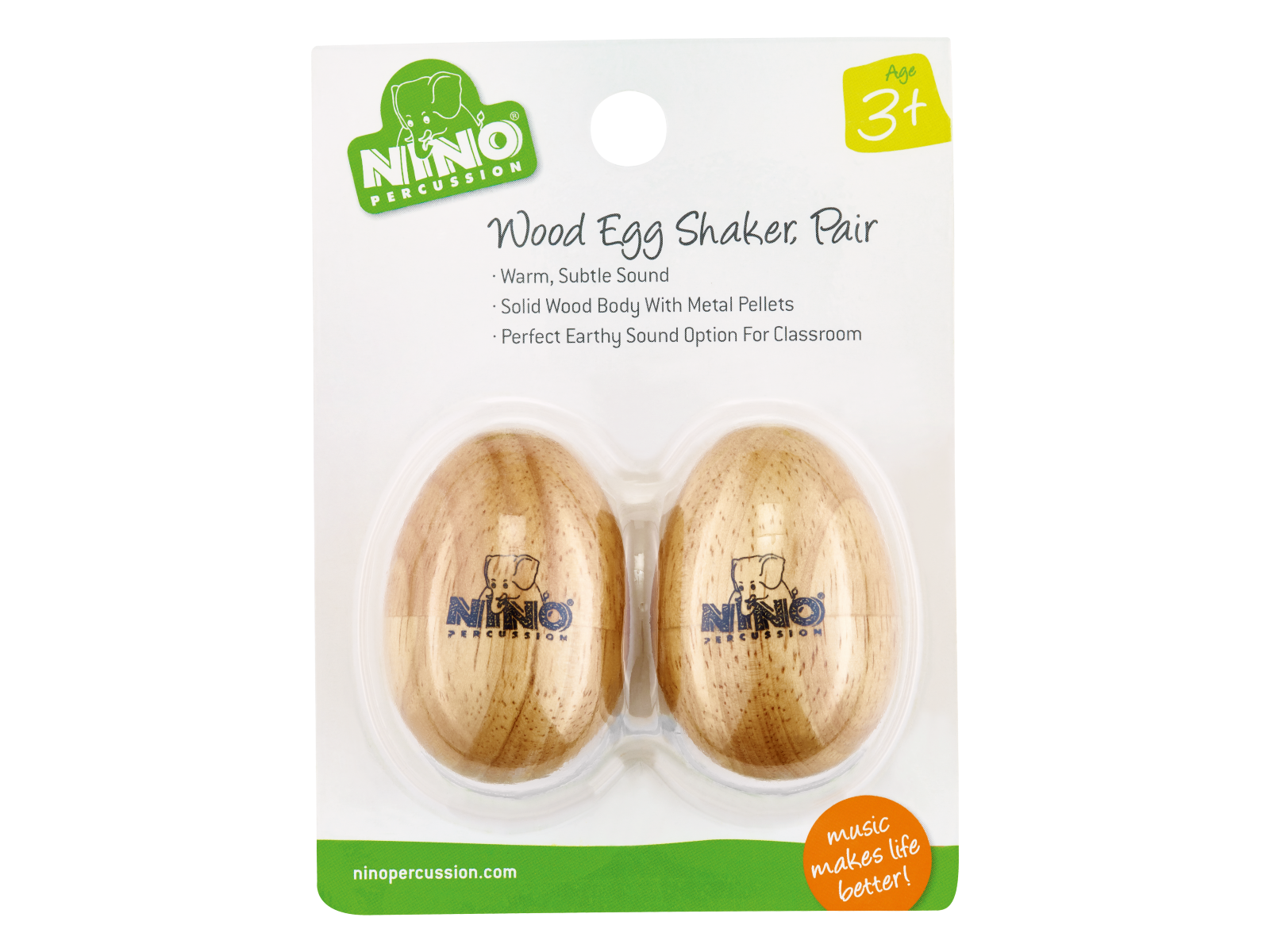 Nino Wood Egg Shaker - Small - Pair : photo 1