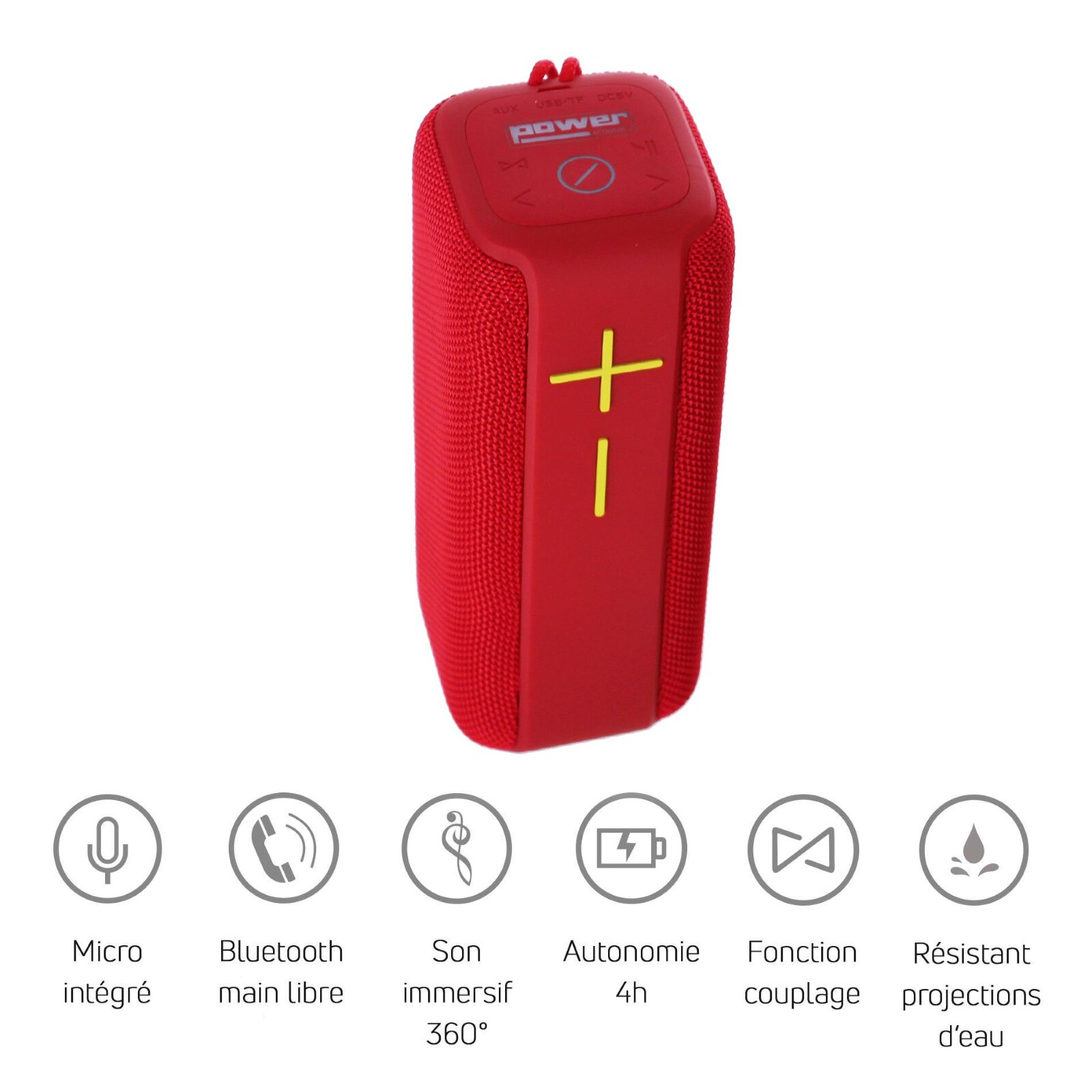 Power Acoustics GETONE 40 RED Enceinte Nomade Bluetooth Compacte - Couleur Rouge : photo 1