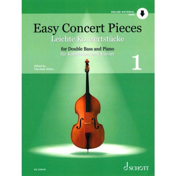 Schott Music Easy Concert Pieces Band 1 25 Easy Pieces from 5 Centuries in half and 1st Position Double Bass and Piano : photo 1