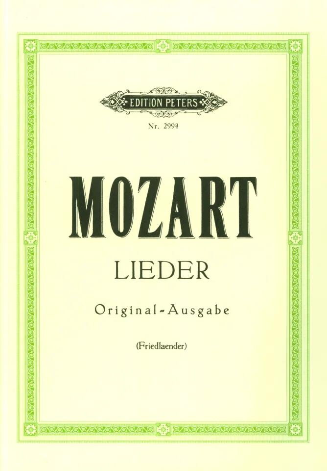 Lieder Wolfgang Amadeus Mozart EP299A (EP299A) : photo 1