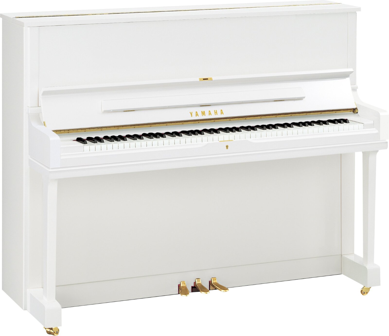 Yamaha Pianos Acoustic YUS1 PWH Acoustique, Blanc poli-brillant, 121 cm : photo 1