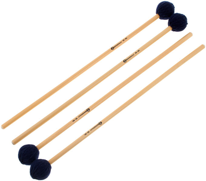Bergerault BE-M3 set of 4 medium hard Marimba sticks - 100% wool rattan handle : photo 1