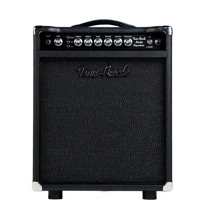 Two-Rock Studio Signature combo, black anodize, black bronco, black matrix cloth, white piping - 230V