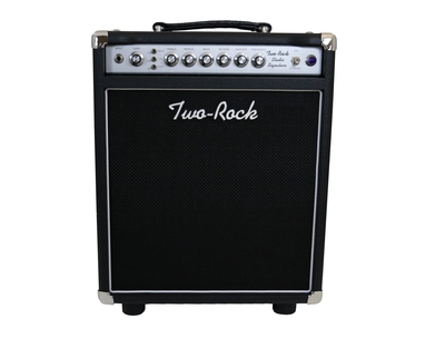 Two-Rock Studio Signature combo, silver anodize, black bronco, black matrix cloth, white piping - 230V