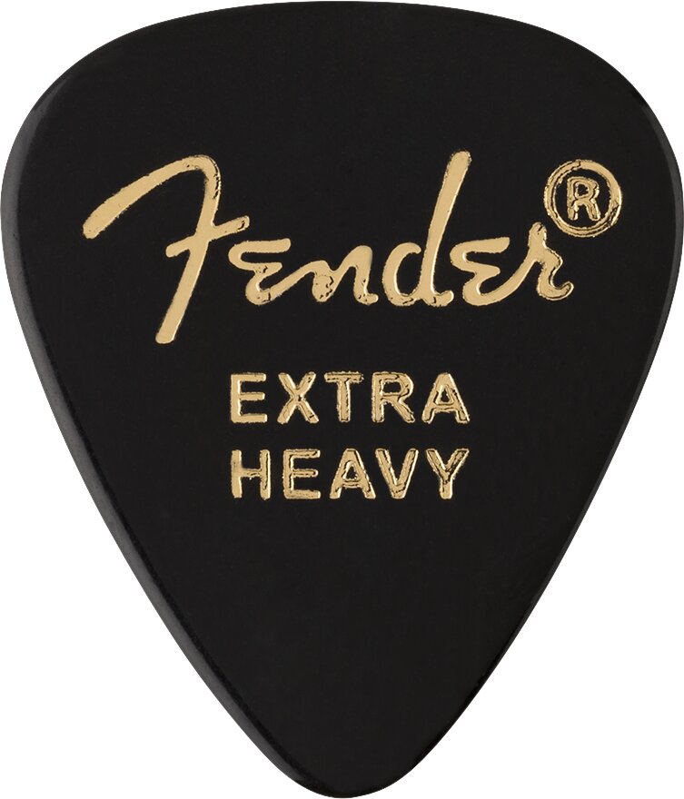 Fender 351 Shape Premium Picks Extra Heavy Black 12 Pack : photo 1