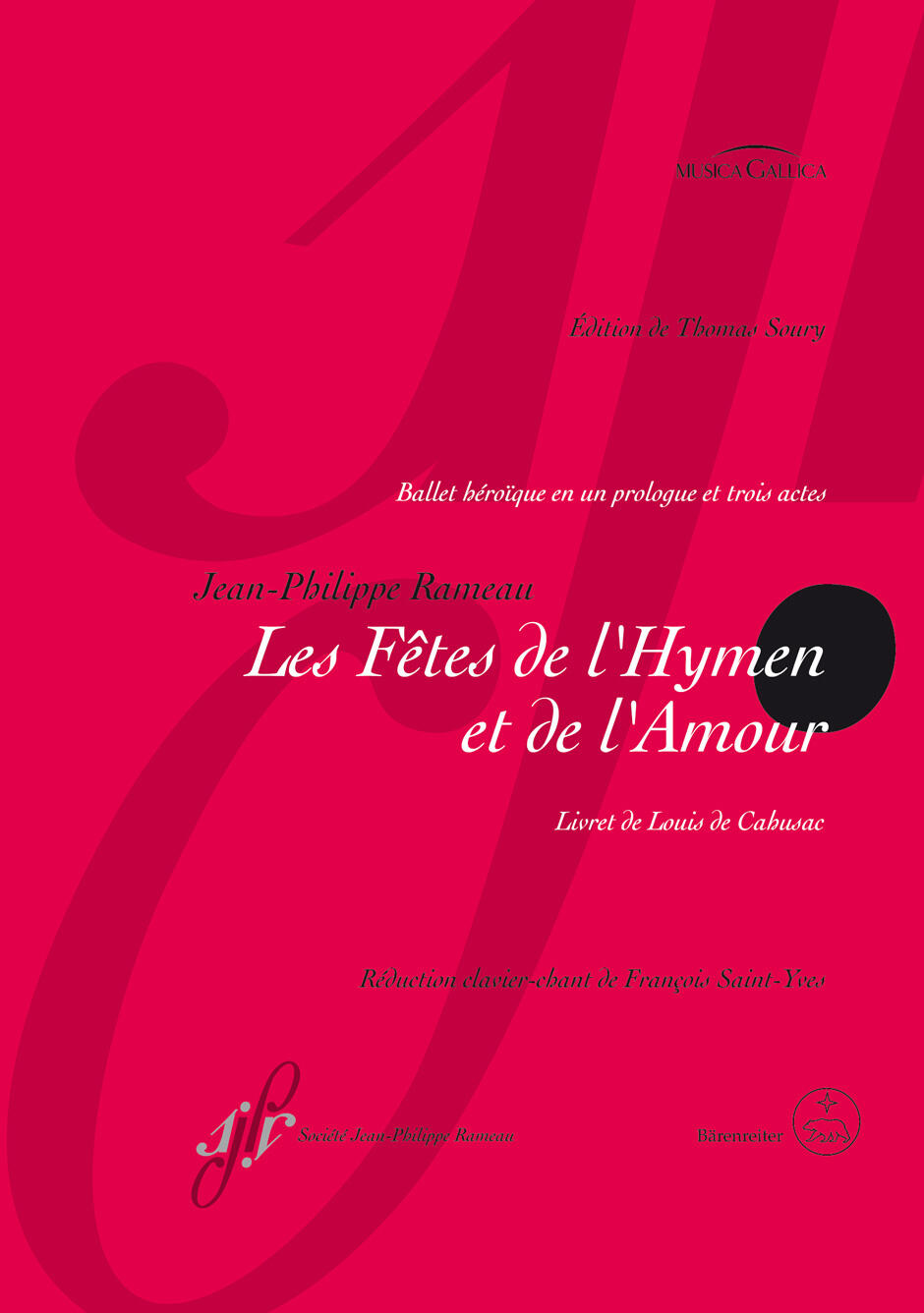 Les Fêtes de lHymen et de lAmour Ballet héroque in a prologue and 3 acts : photo 1