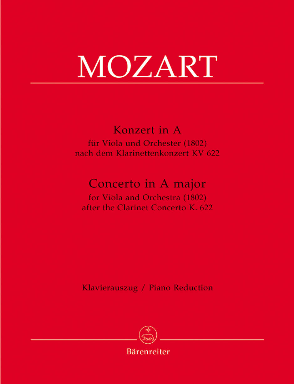 Bärenreiter Concerto for Viola and Orchestra A major for Viola and Orchestra : photo 1