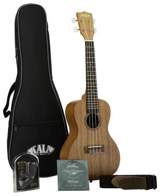 Kala Satin Mahogany Concert Ukulele Starter Kit