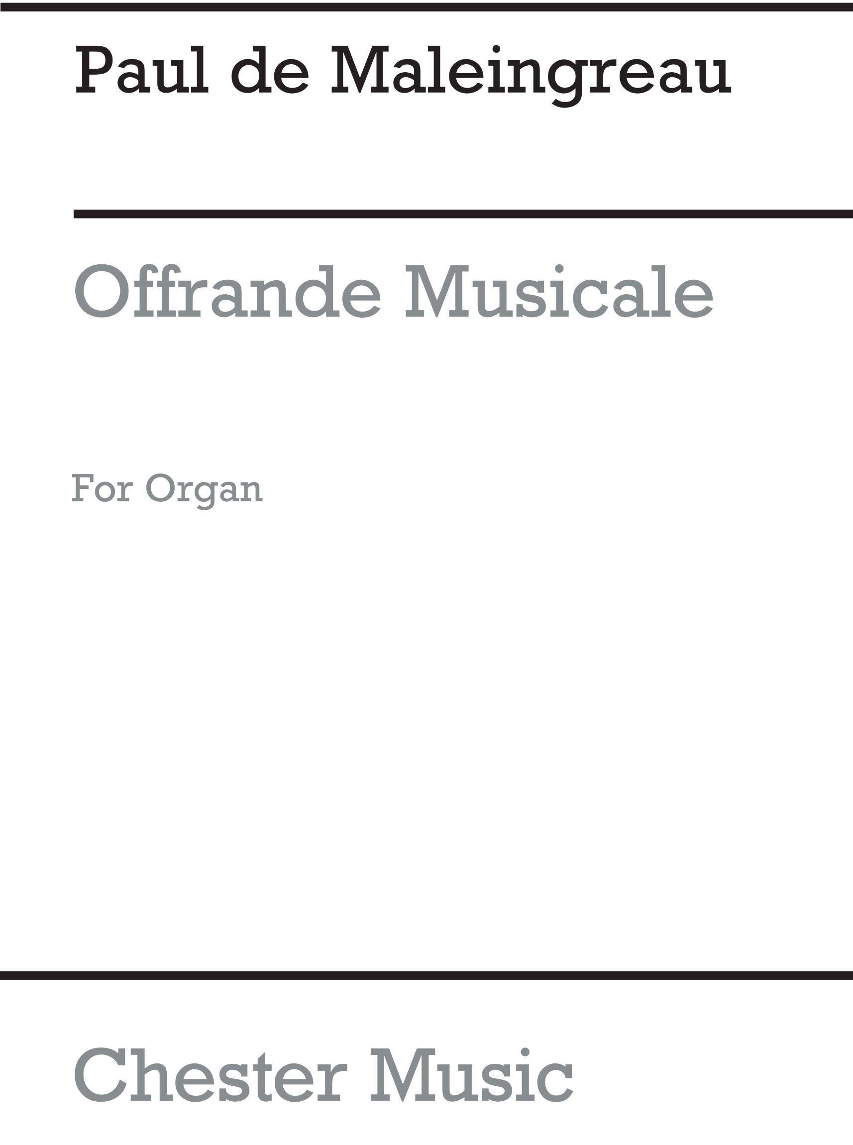 Offrande Musicale Op.18 No.1 : photo 1