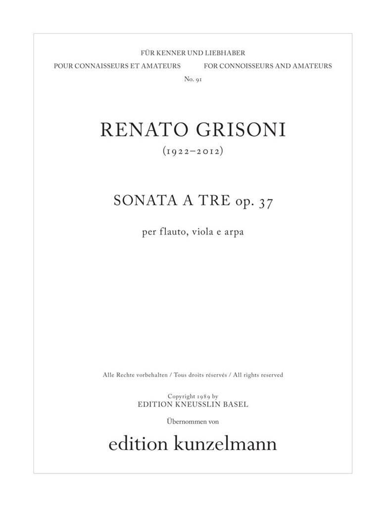 Sonate Op. 37 Für Flöte, Viola und Harfe : photo 1