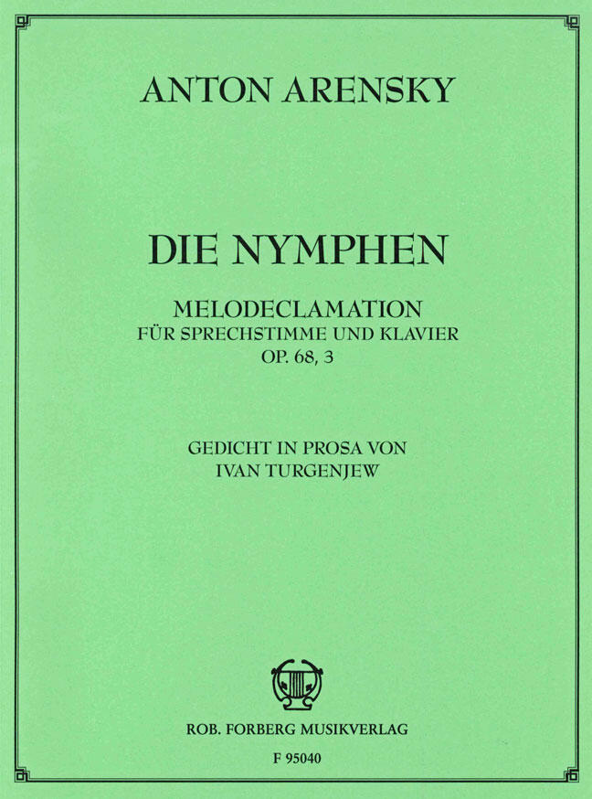 Die Nymphen Melodeclamation für Sprechstimme und Klavier op. 68,3 : photo 1