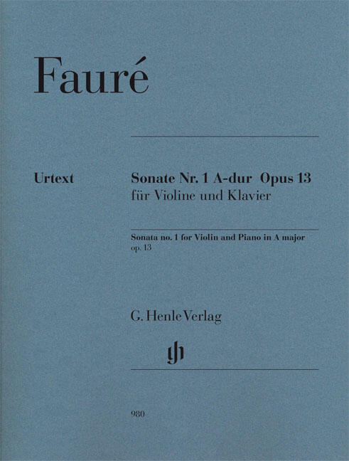 Sonate no 1 pour Violon et Piano en La Majeur op. 13 Sonata No.1 For Violin And Piano In A Major : photo 1