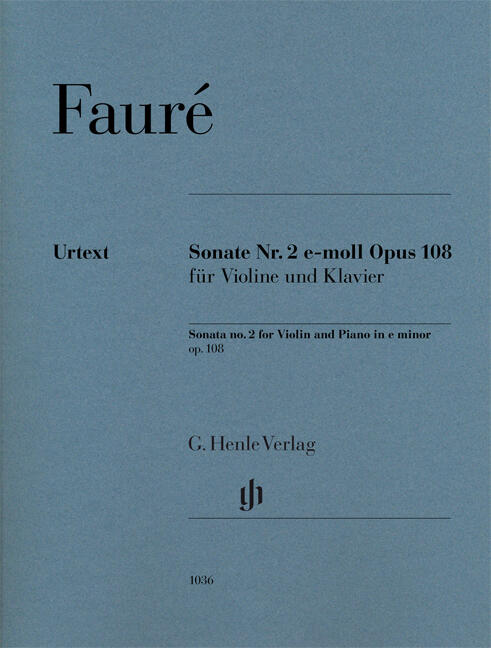 Sonate no 2 pour Violon et Piano en Mi Mineur op. 108 Violin Sonata No.2 E Minor Op.108 : photo 1