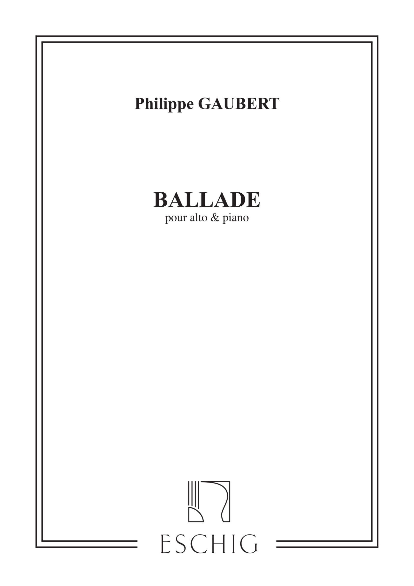 Max Eschig Ballade Pour Alto & Piano : photo 1