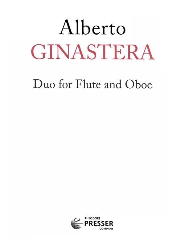Duo for Flute and Oboe : photo 1