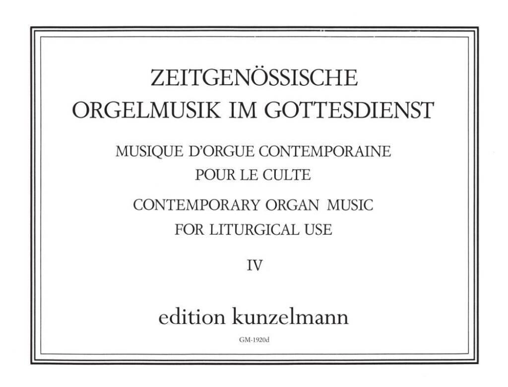 Kunzelmann Orgelmusik Im Gottesdienst Band 4 : photo 1