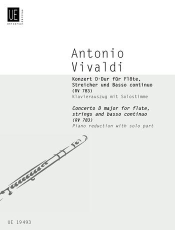 Konzert D-Dur / Concerto D major RV 783 für Flöte, Streicher und Basso continuo / for flute, strings and basso continuo : photo 1