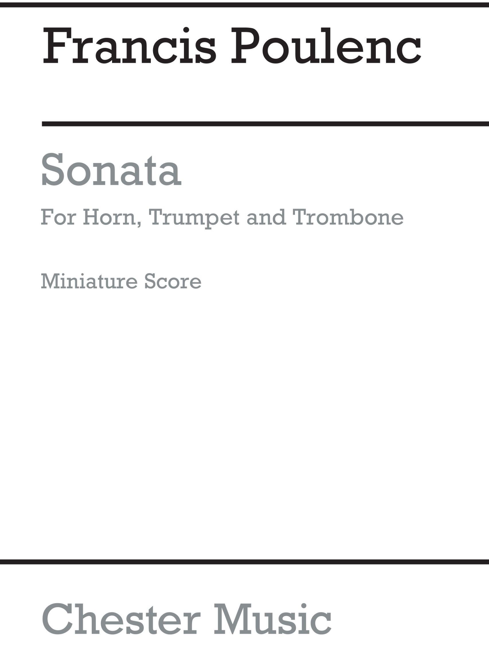 Chester Music Sonata For Horn, Trumpet And Trombone : photo 1