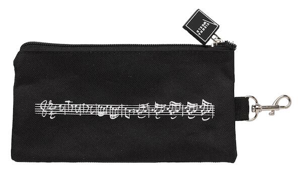 Vienna World Trousse noir avec notes de musique et porte clé – Image 2